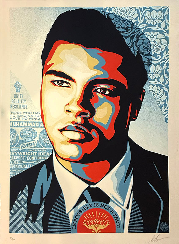Shepard Fairey - Heavyweight Ideals (Muhammed Ali)